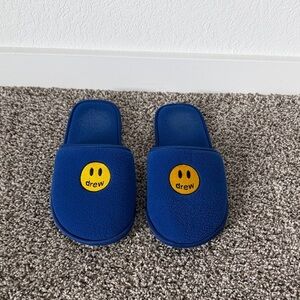 drew house Blue Loafers with Yellow Smiley